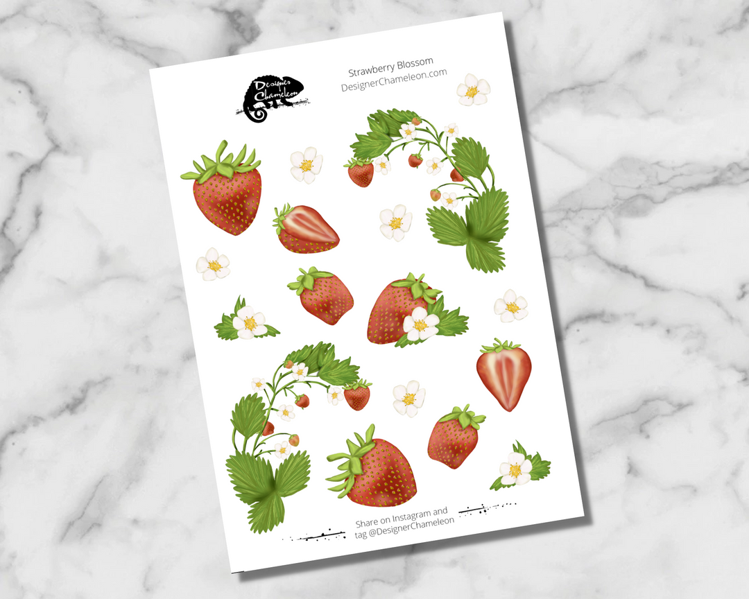 Strawberry Blossom Sticker Collection