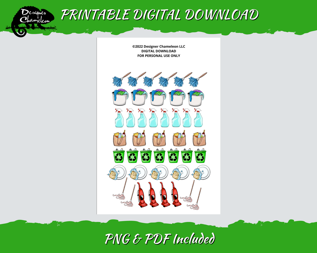 DIGITAL Chore Reminder Variety Stickers