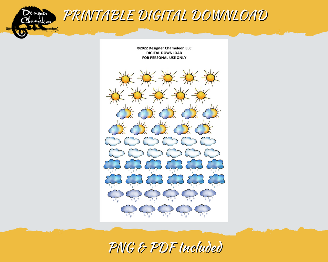 DIGITAL Weather Variety Stickers