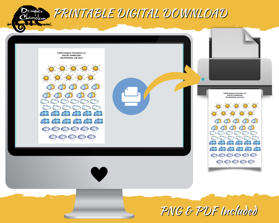 DIGITAL Weather Variety Stickers