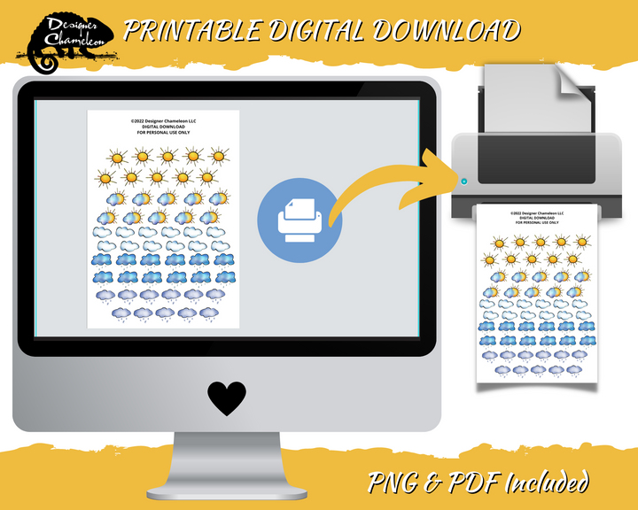 DIGITAL Weather Variety Stickers