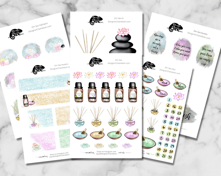 Zen Spa Theme Sticker Kit