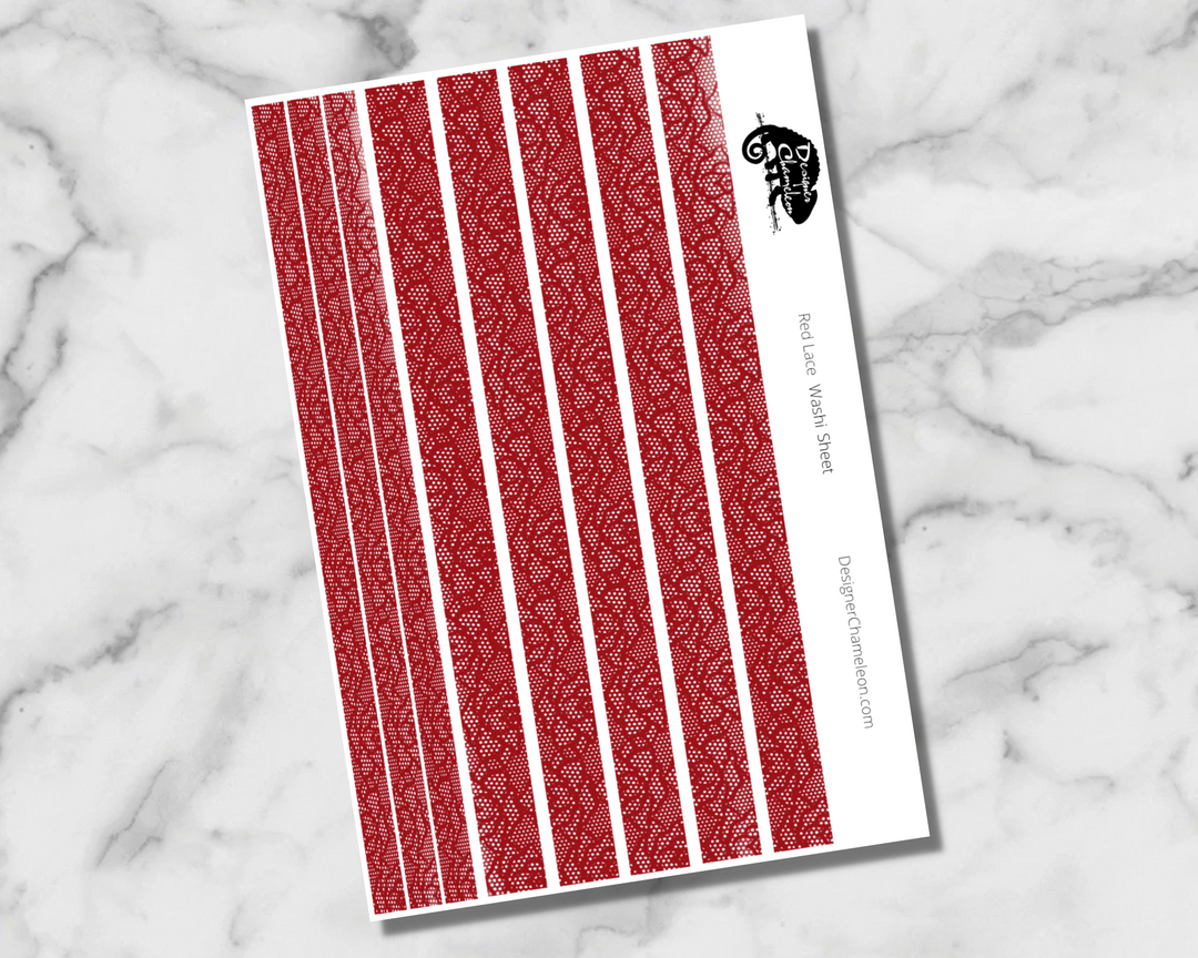 Red Lace Stickers