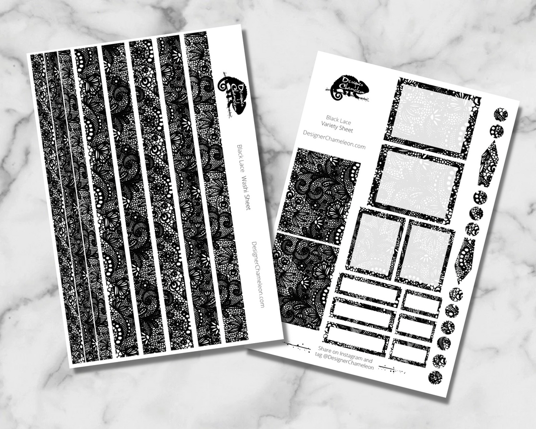 Black Lace Stickers