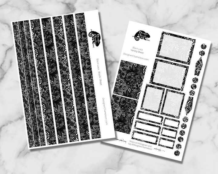 Black Lace Stickers