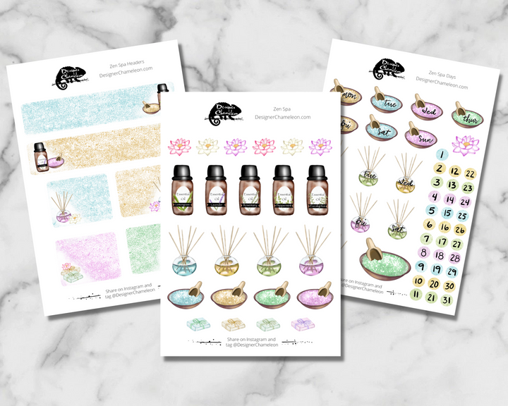 Zen Spa Theme Sticker Kit