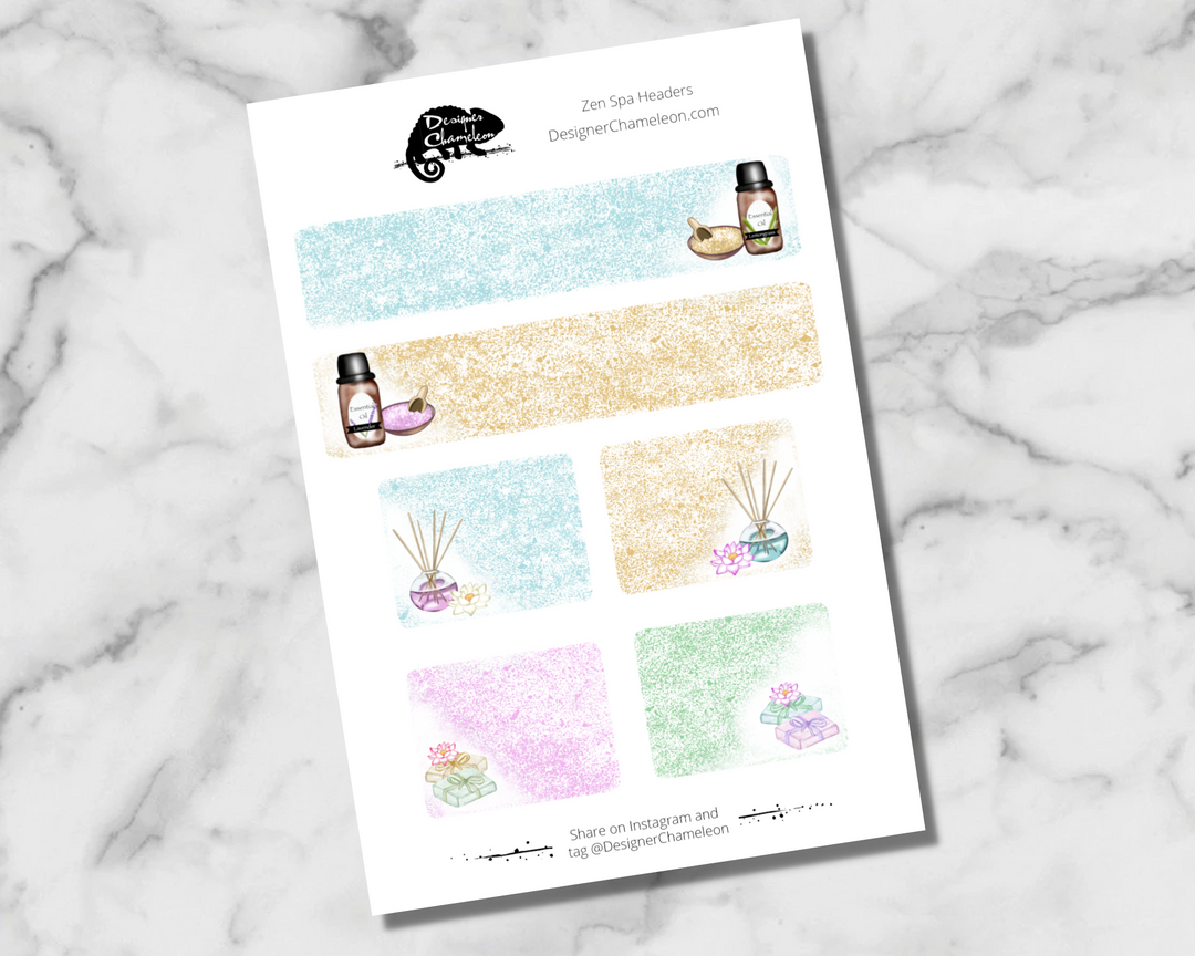 Zen Spa Theme Sticker Kit