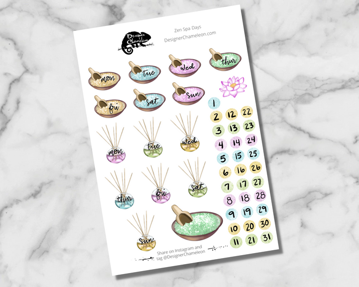 Zen Spa Theme Sticker Kit