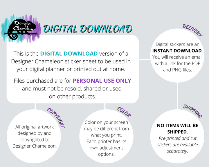 DIGITAL Weather Variety Stickers