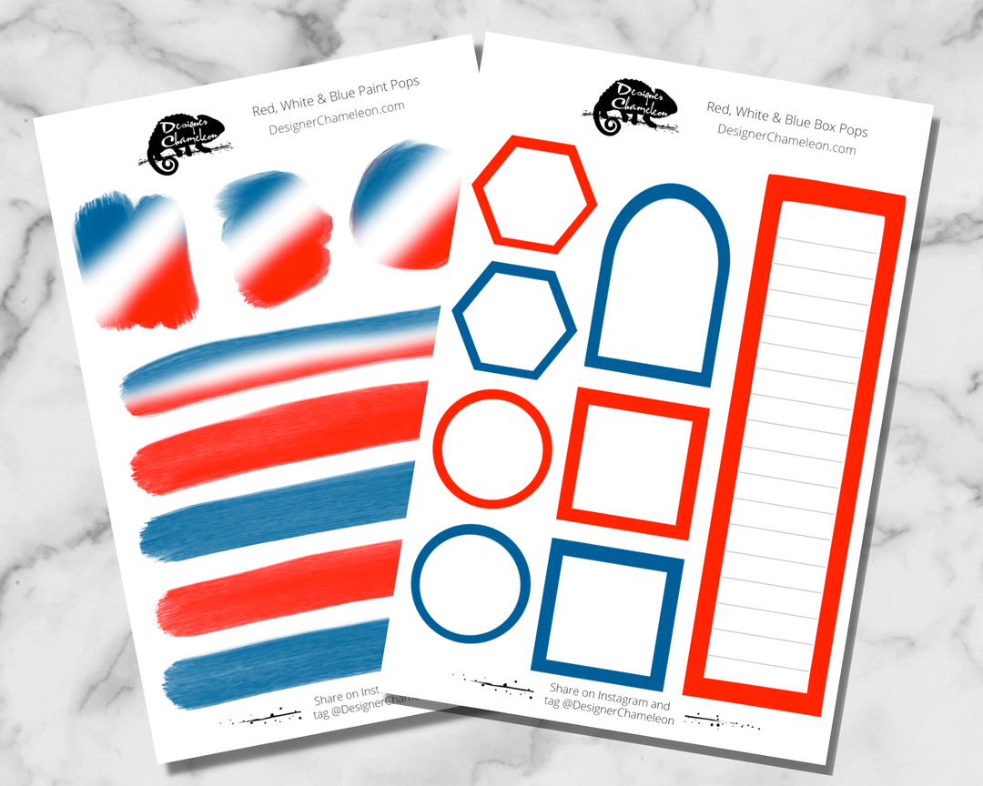 Red, White & Blue Pop Stickers
