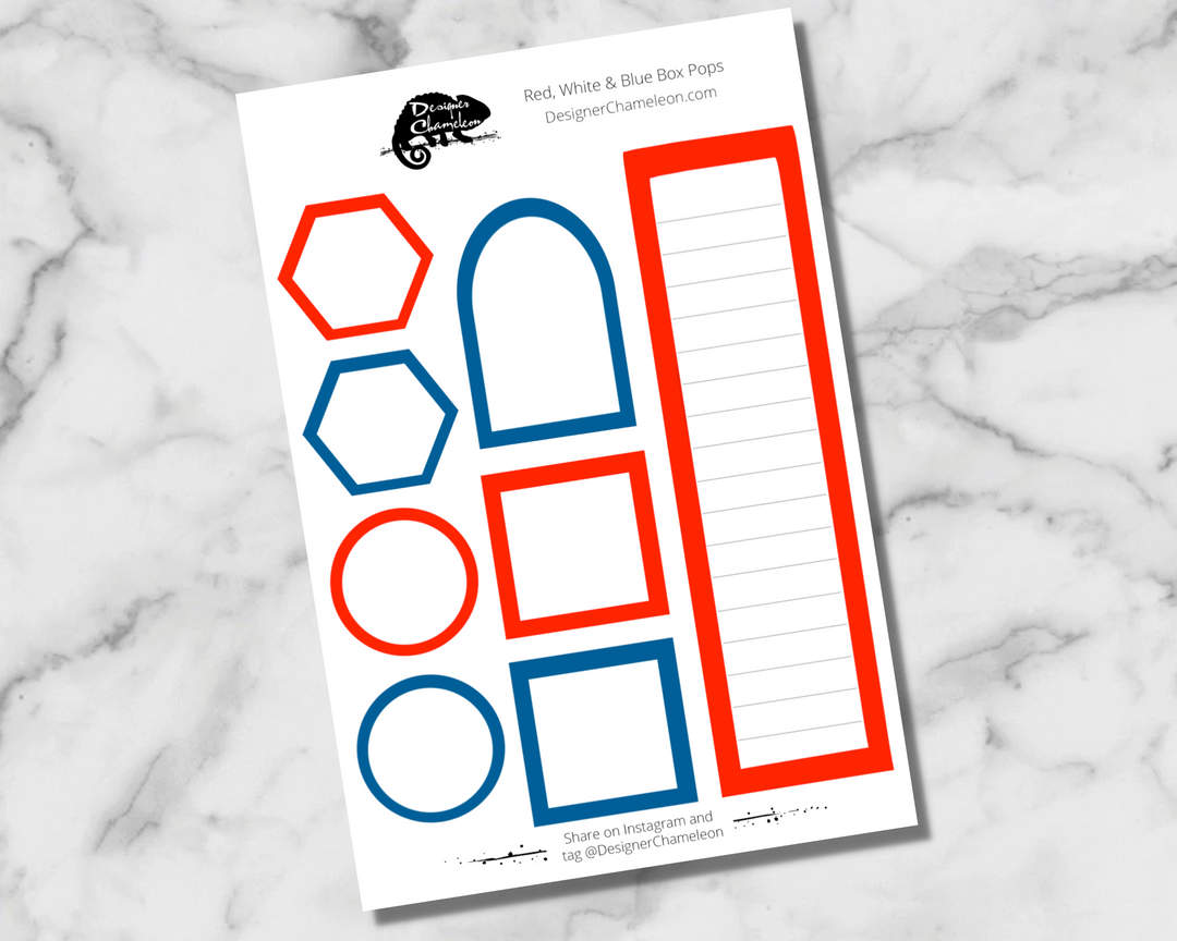 Red, White & Blue Pop Stickers