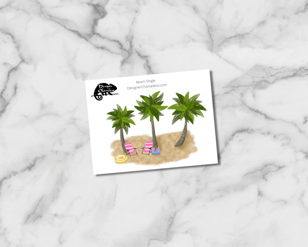 Beach Single Sticker