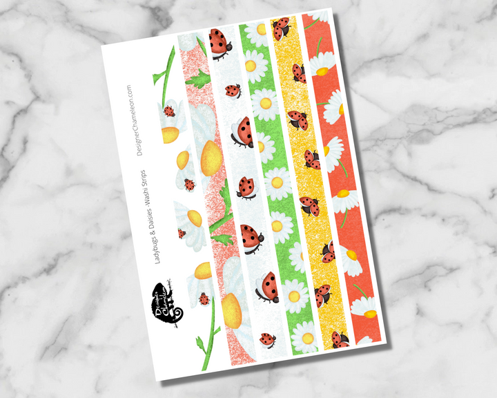 Ladybugs & Daisies Theme Sticker Collection