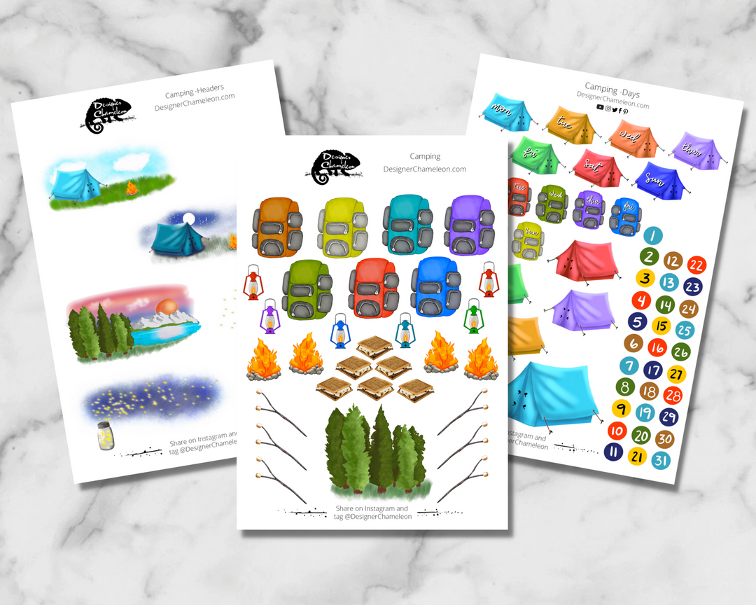 Camping Theme Sticker Kit