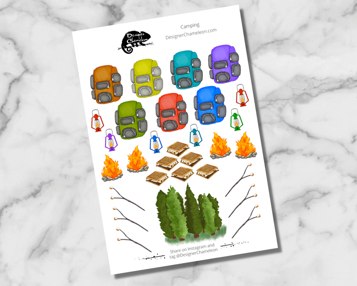 Camping Theme Sticker Kit