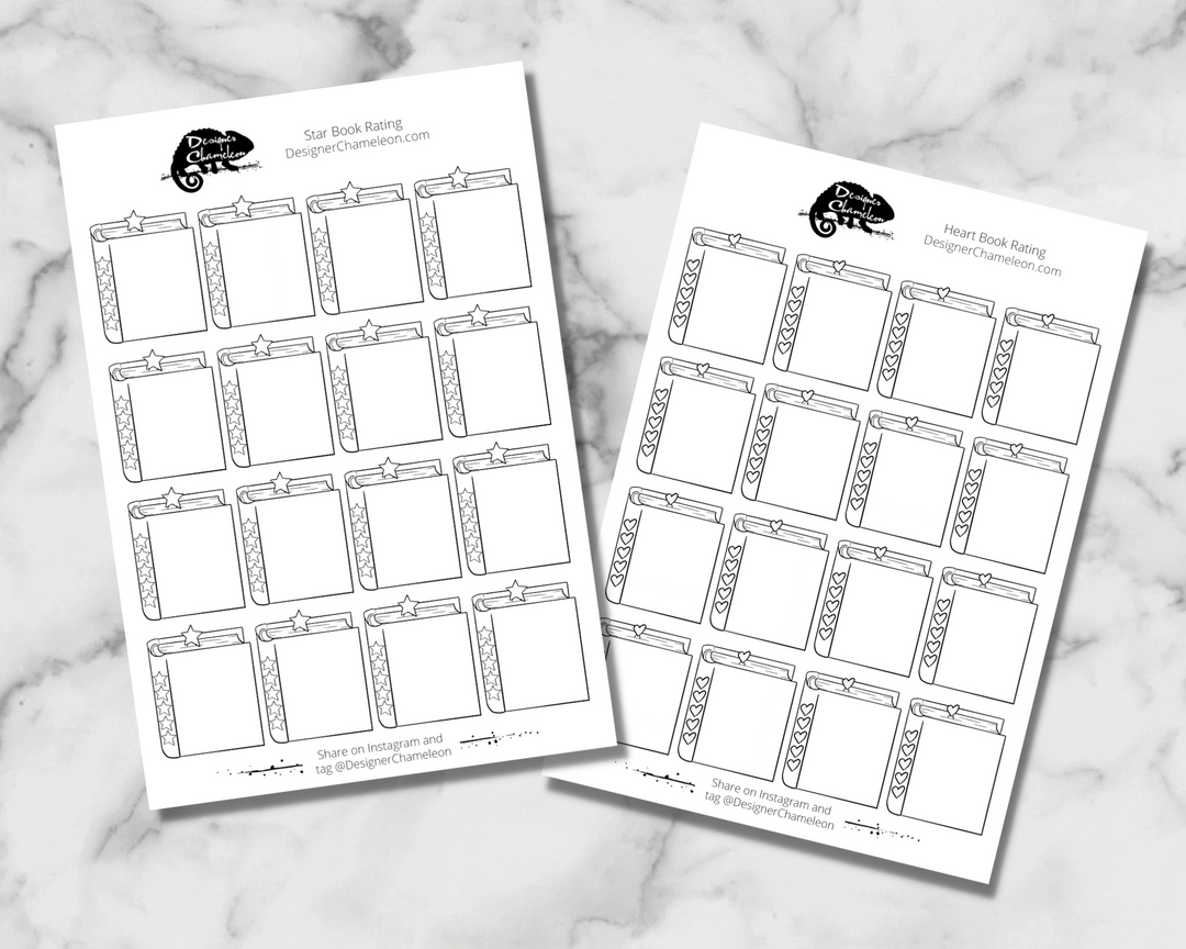 Star and Heart Book Rating & Tracking Stickers