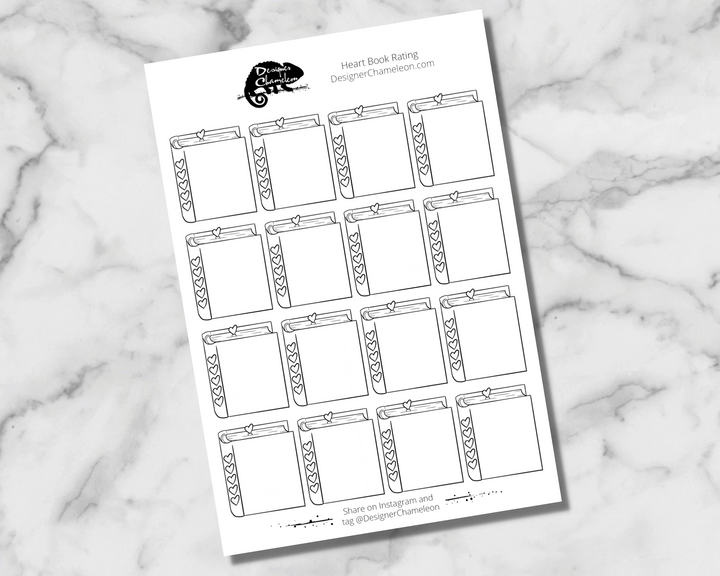 Star and Heart Book Rating & Tracking Stickers