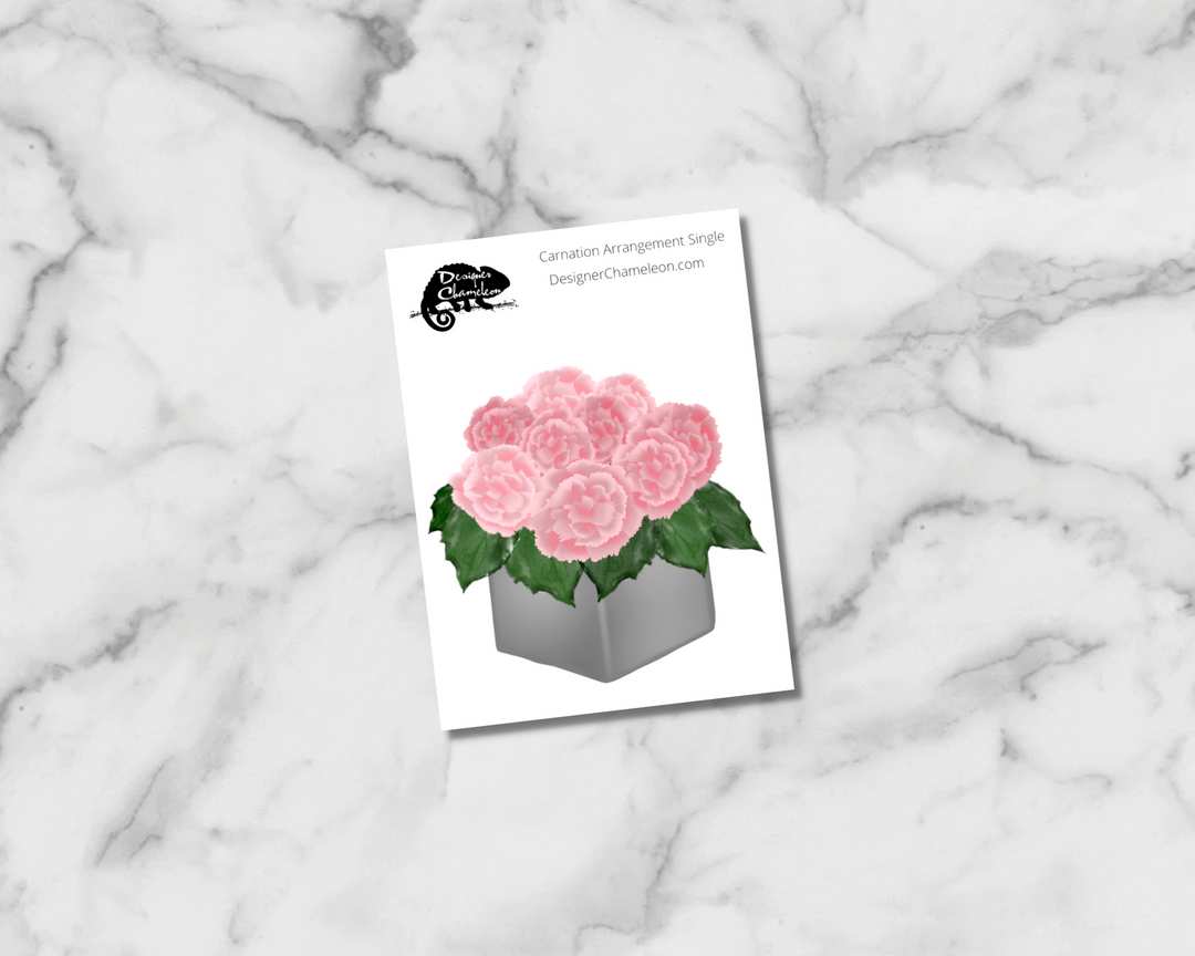 Carnation Arrangement Single Sticker