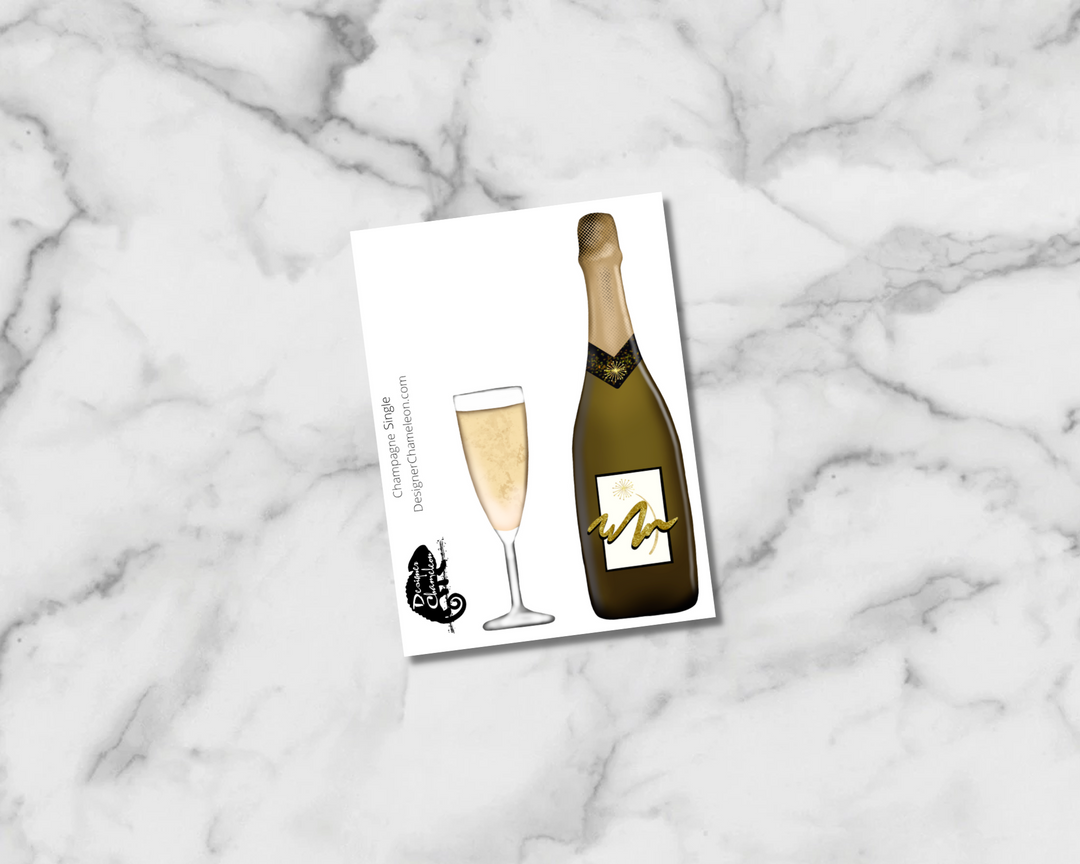 Champagne Single Sticker