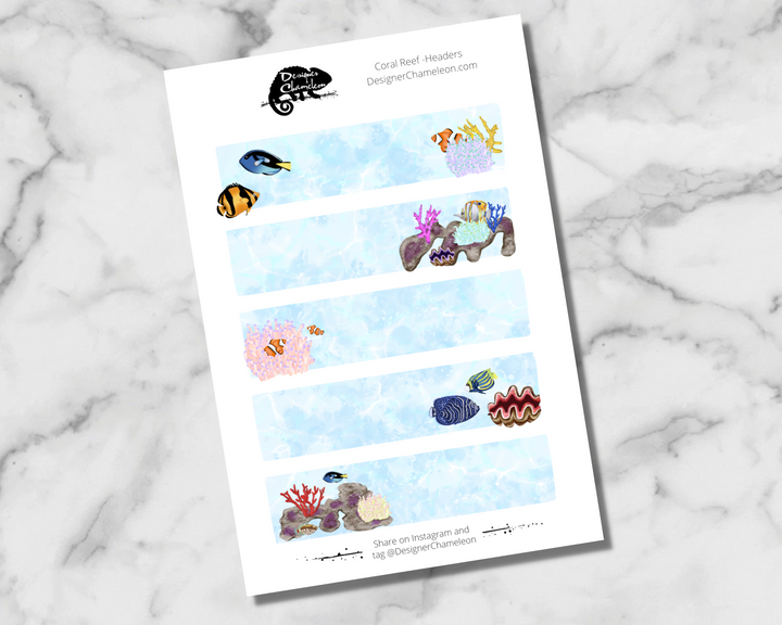Coral Reef Theme Sticker Kit