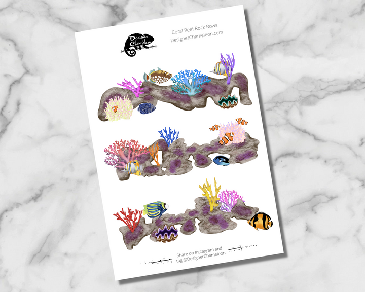 Coral Reef Theme Sticker Kit