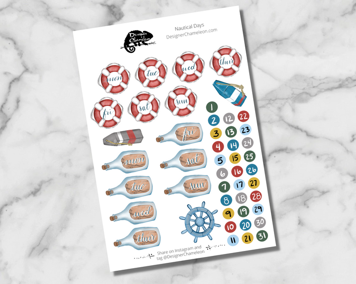 Nautical Theme Sticker Kit