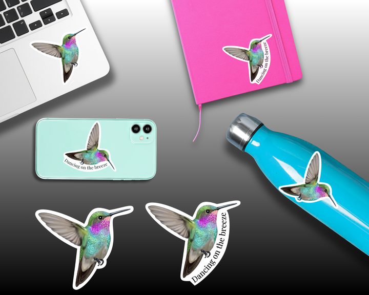 Hummingbird Waterproof Vinyl 3" Sticker