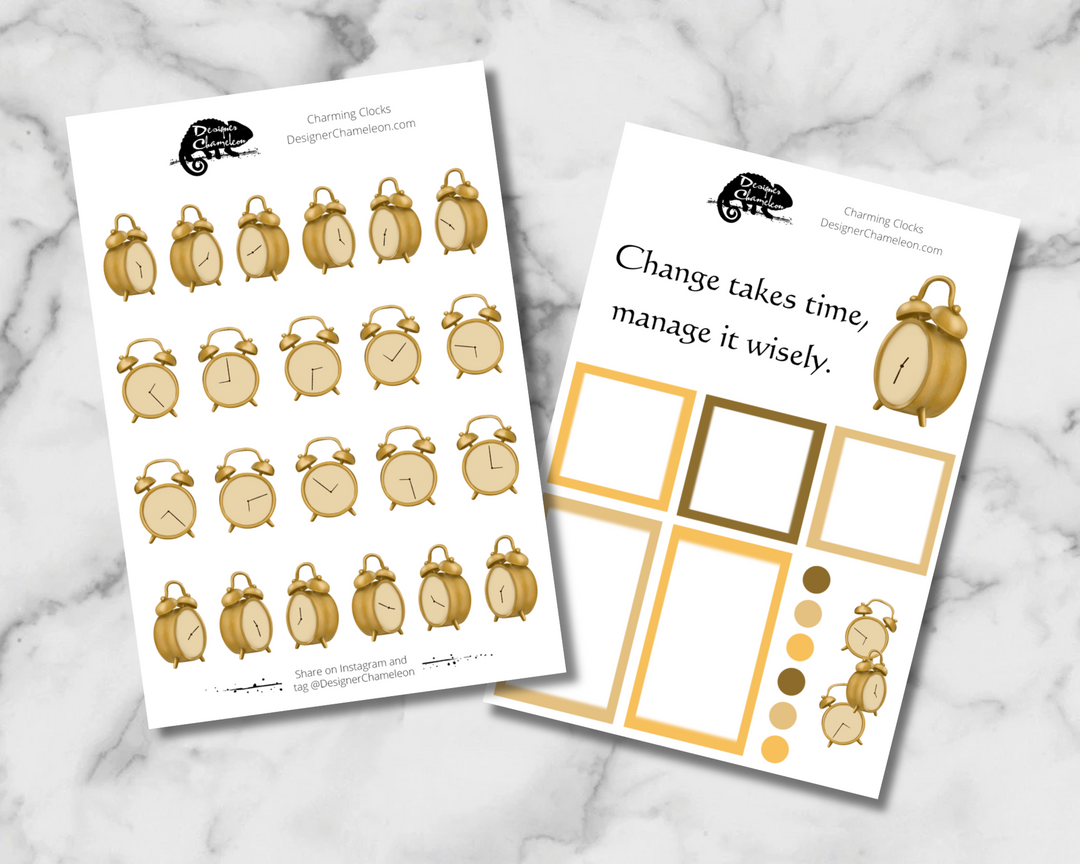 Charming Clocks Sticker Set