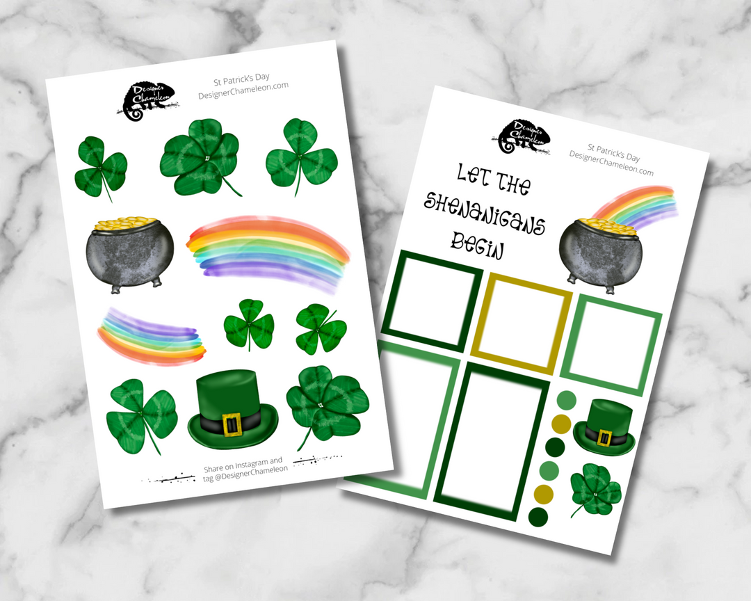 St Patrick's Day Sticker Set