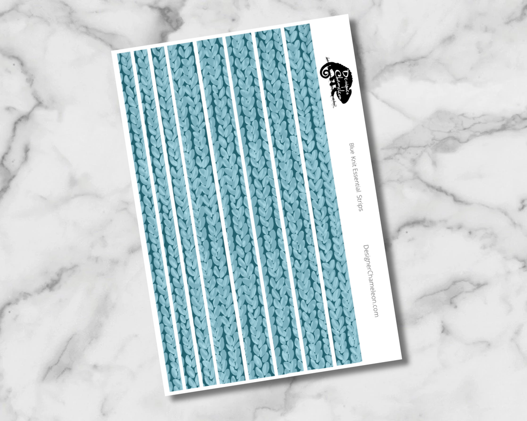 Blue Knit Essentials Stickers