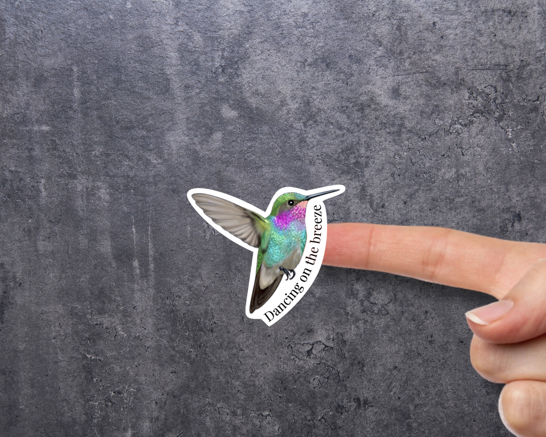 Hummingbird Waterproof Vinyl 3" Sticker
