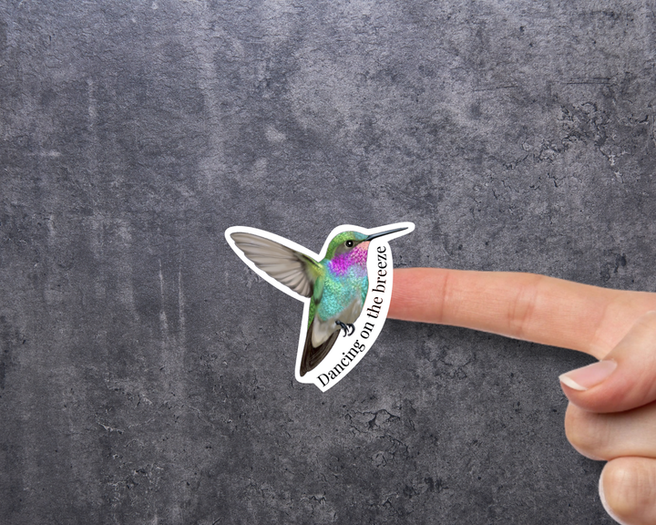 Hummingbird Waterproof Vinyl 3" Sticker
