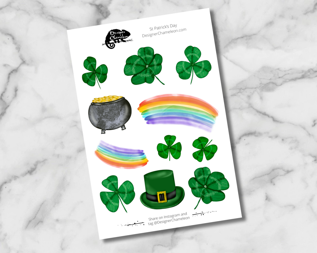 St Patrick's Day Sticker Set