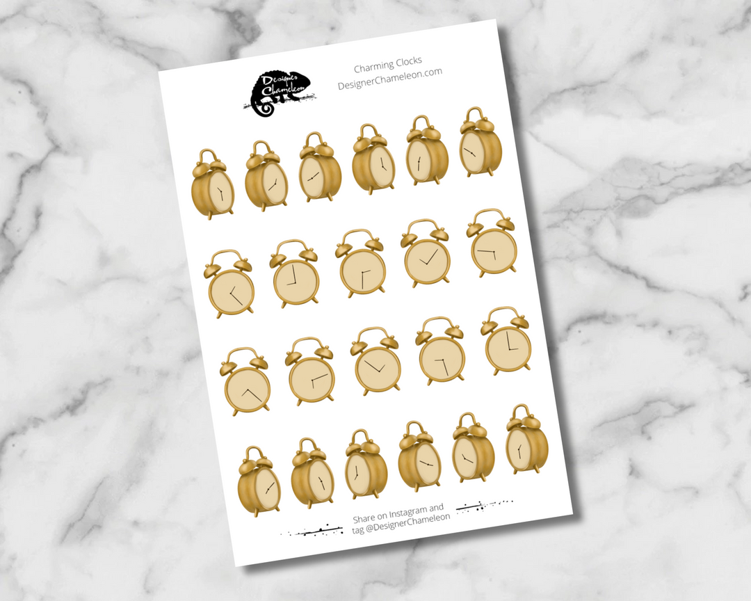 Charming Clocks Sticker Set