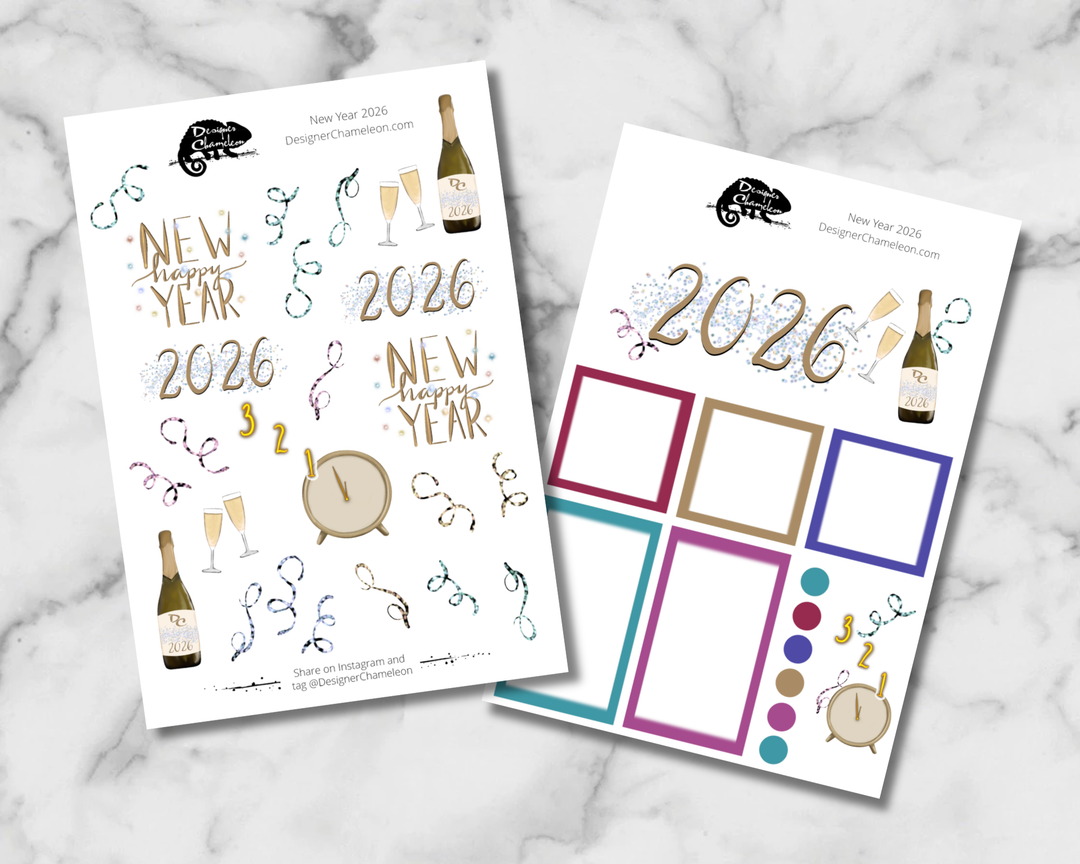 2026 New Year Sticker Set