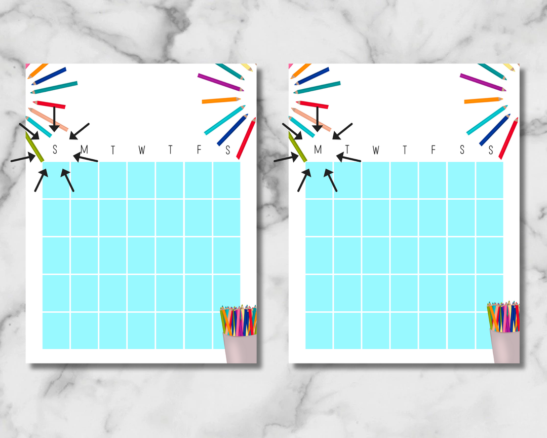 Colored Pencils Planner Inserts