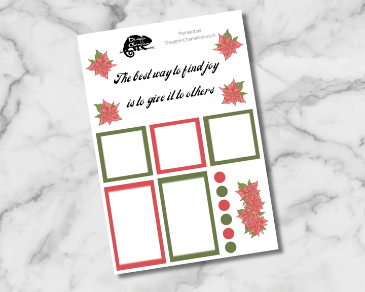 Poinsettia Sticker Set