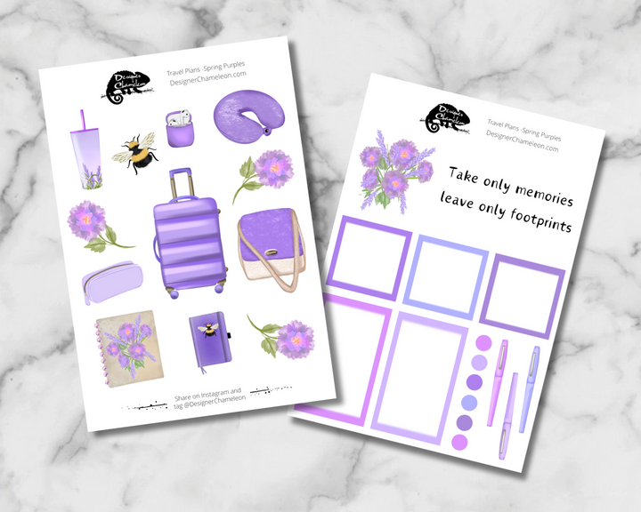 Travel Plans - Spring Purples Sticker Set
