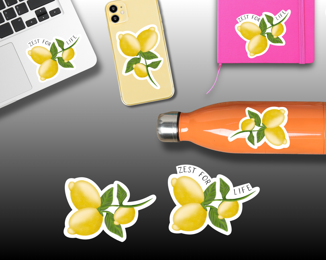 Lemon Branch Waterproof Vinyl 3" Sticker