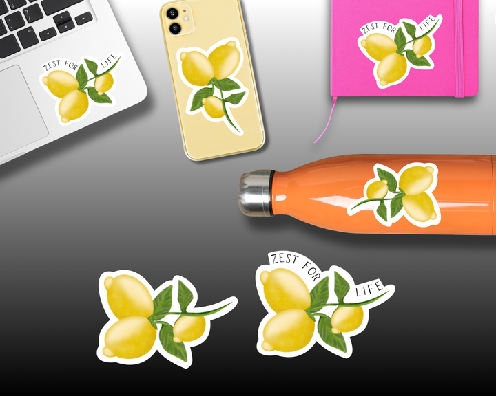 Lemon Branch Waterproof Vinyl 3" Sticker