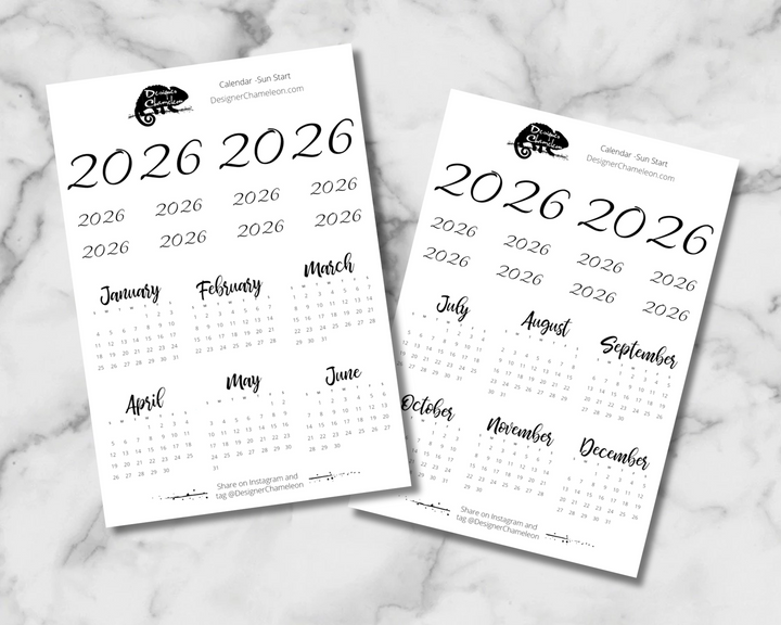 2026 Mini Calendars