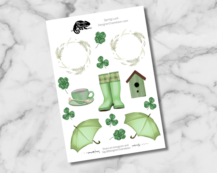 Spring Luck Sticker Set