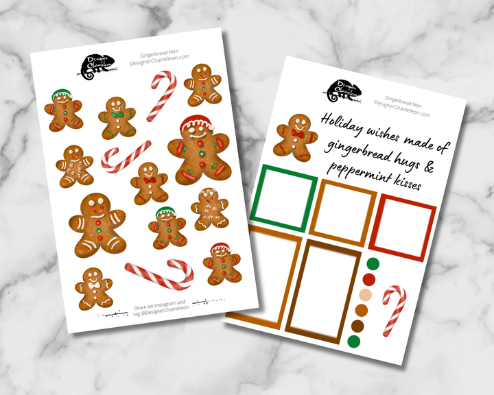 Gingerbread Men Sticker Set