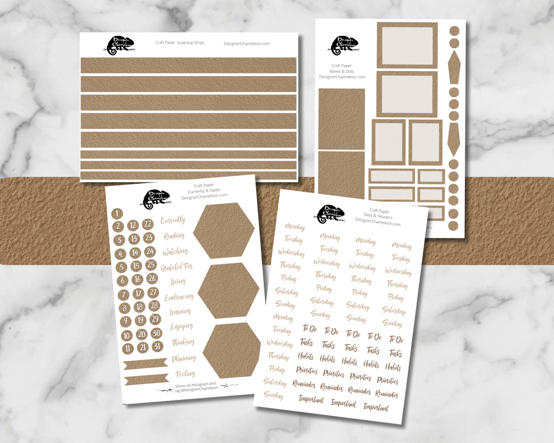 Craft Paper Essentials Stickers