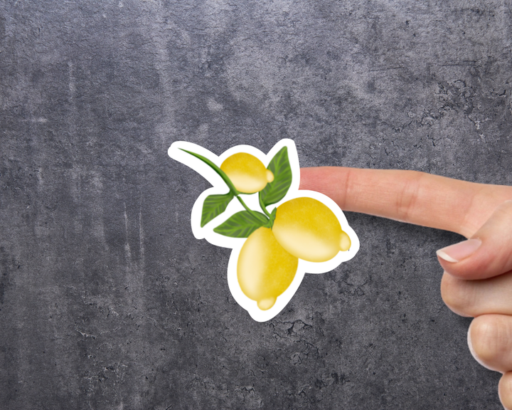 Lemon Branch Waterproof Vinyl 3" Sticker