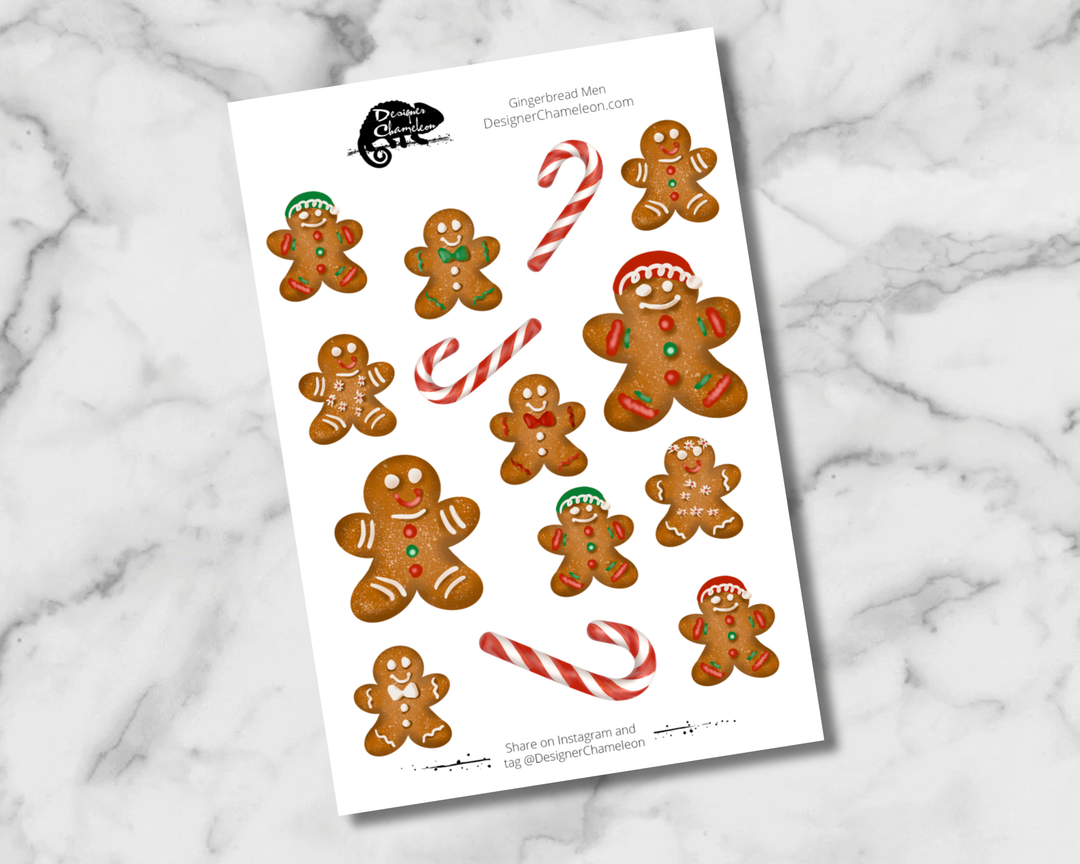 Gingerbread Men Sticker Set