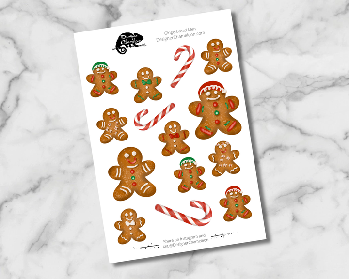 Gingerbread Men Sticker Set