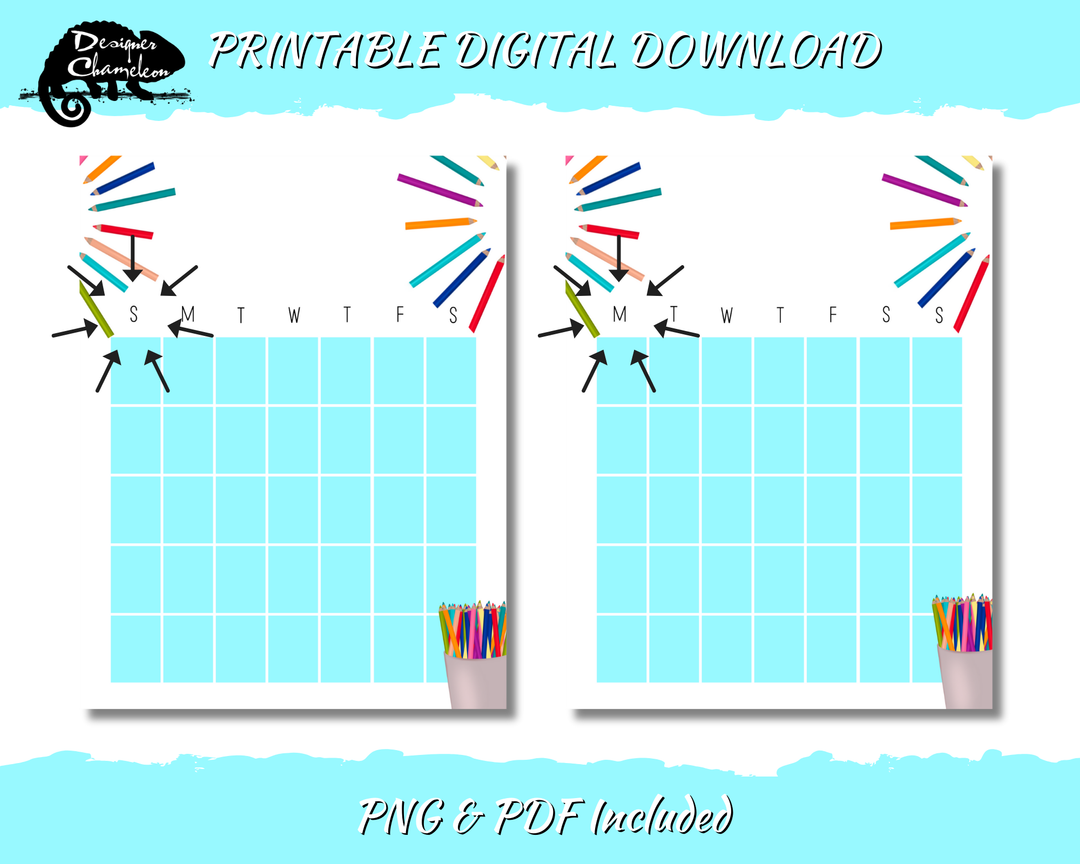 DIGITAL Colored Pencils Planner Inserts