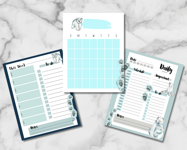 Polar Bear Planner Inserts