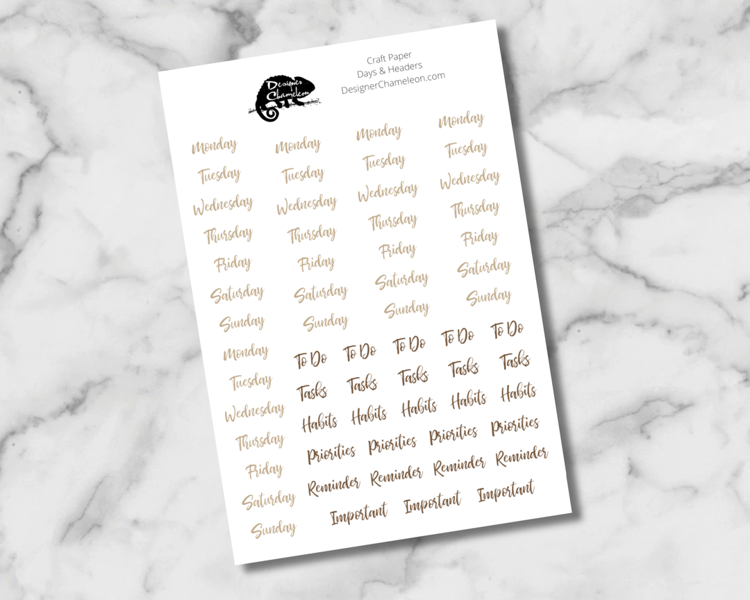 Craft Paper Essentials Stickers